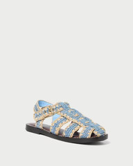 Sawyer Blue Crochet Caged Sandal | Loeffler Randall