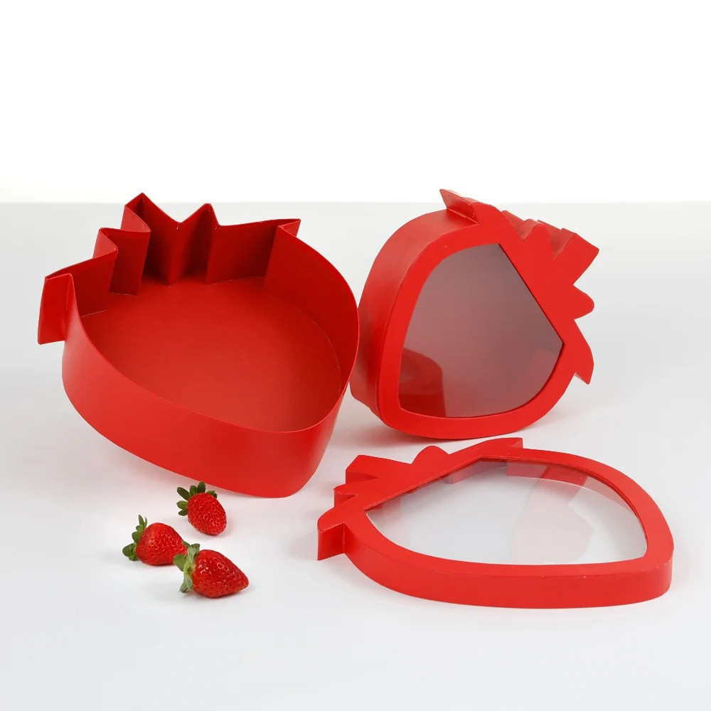 Unikpackaging Set of 2 pcs Strawberry-Shaped Gift Boxes for Flowers, Chocolates, and Gifts | Perf... | Walmart (US)