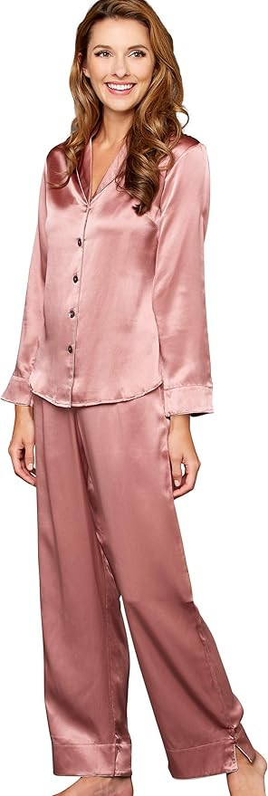 Julianna Rae Natalya Women's 100% Silk Pajama Set, Featured in Vogue | Amazon (US)