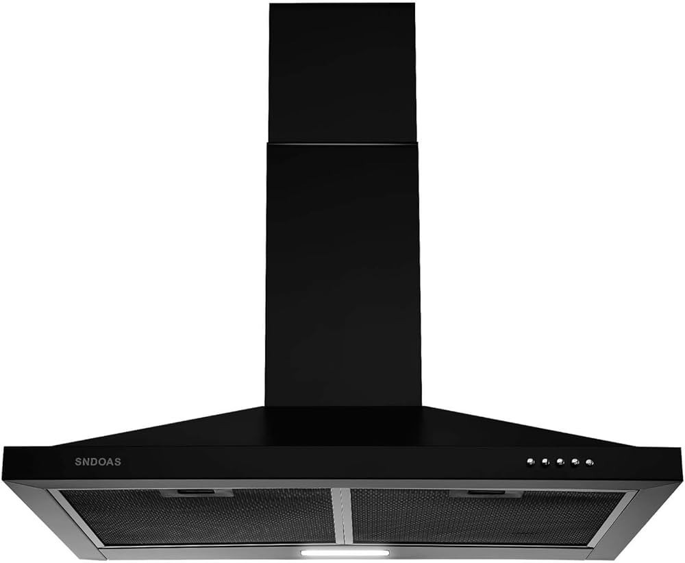 SNDOAS Black Range Hood 30 inch,Wall Mount Range Hood 30 inch with Ducted/Ductless Convertible,Ve... | Amazon (US)
