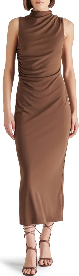 Mo Funnel Neck Matte Jersey Dress | Nordstrom