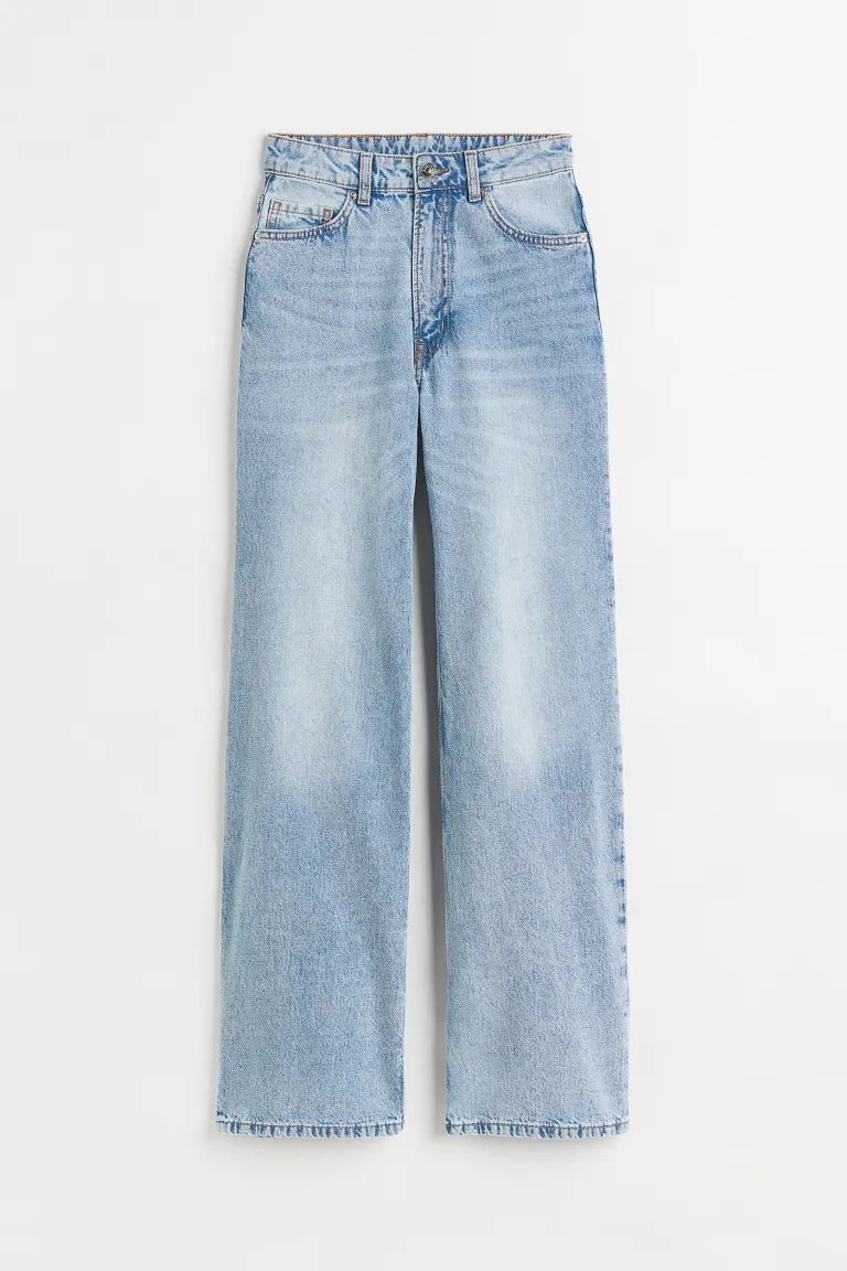 Wide High Jeans - Pale denim blue - Ladies | H&M US | H&M (US + CA)