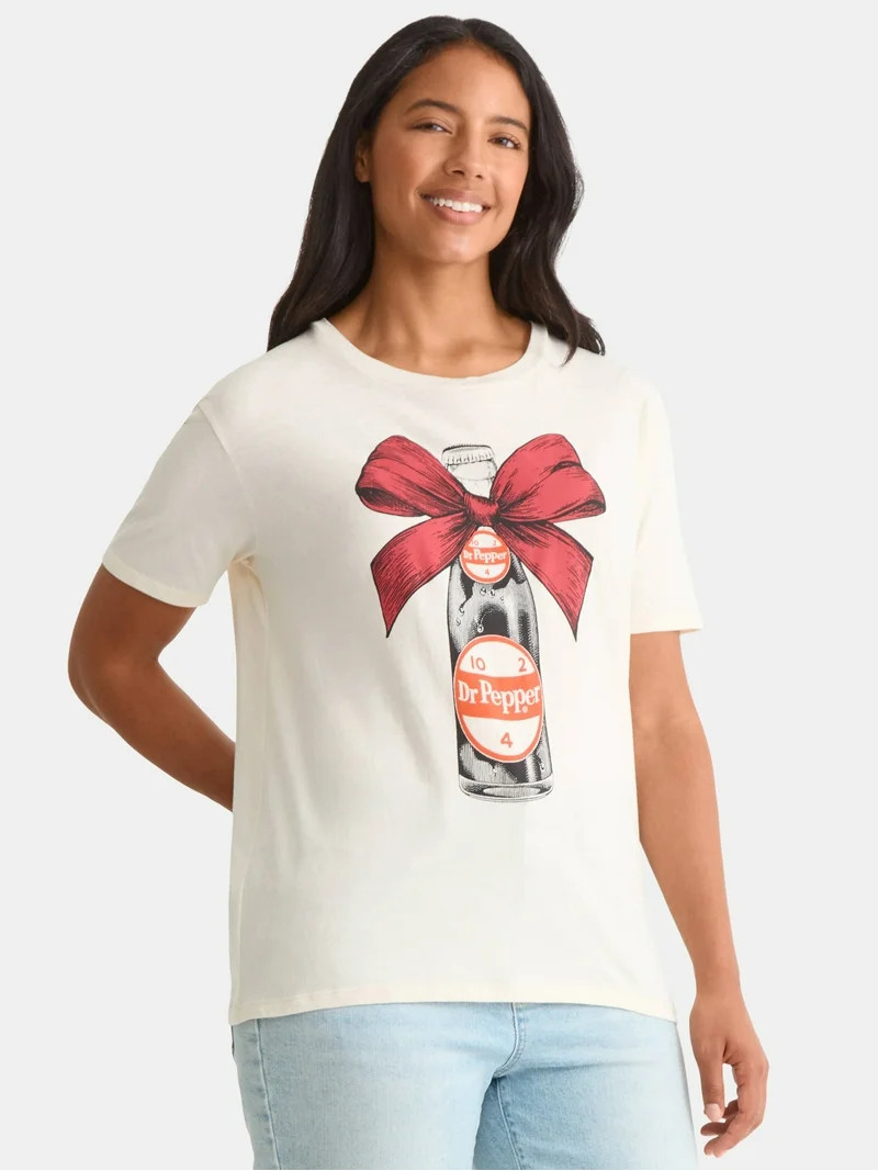 Dr Pepper Women's Graphic Tee with Short Sleeves, Sizes XXS-XXL | Walmart (US)