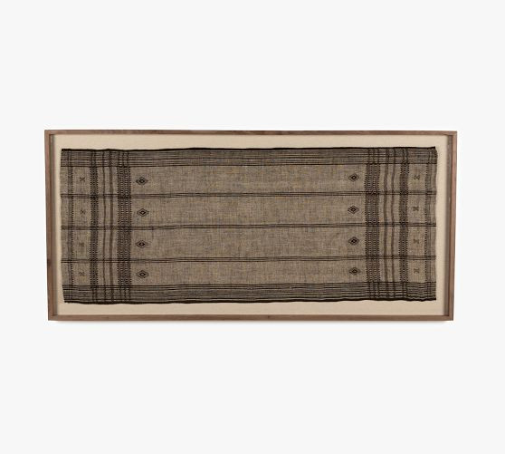 Suna Rustic Textile Framed Wall Art | Pottery Barn (US)