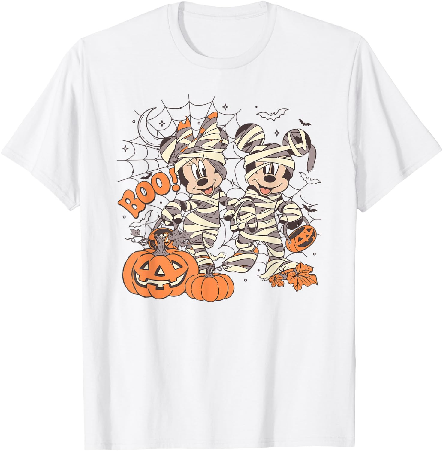 Disney Mickey and Friends Halloween Boo! Mummy Mickey Minnie T-Shirt | Amazon (US)