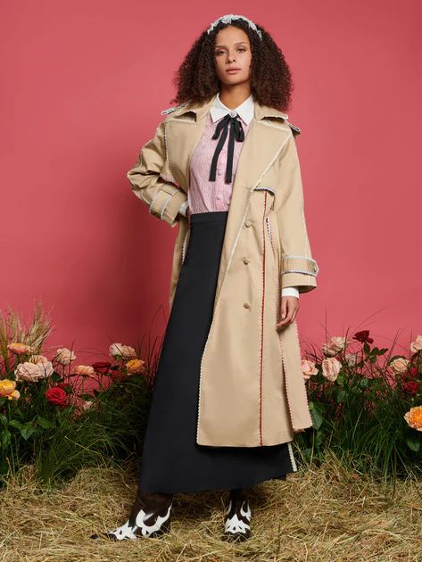 Orchard Scallop Trim Trench Coat | Sister Jane (UK)