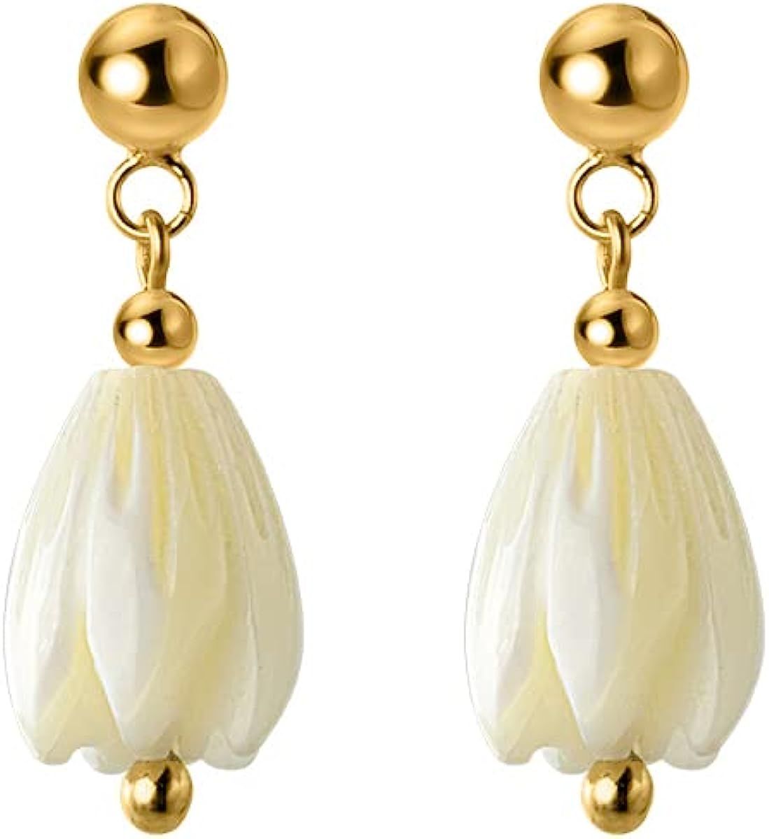SLUYNZ 925 Sterling Silver Tulip Flower Drop Earrings for Women Teen Girls Flowers Dangle Earring... | Amazon (US)