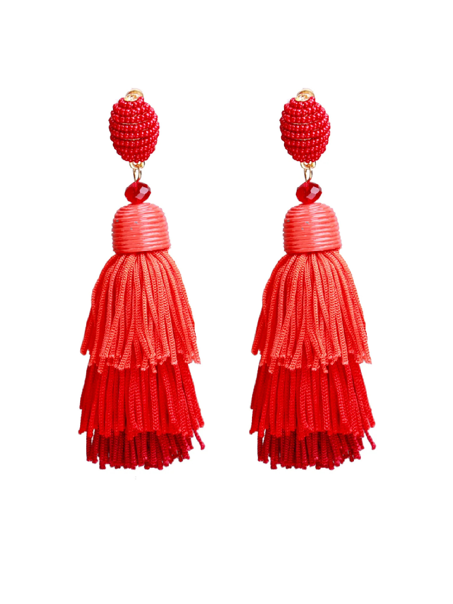 'Sammi' Tassels Statement Drop Earrings (6 Colors) | Goodnight Macaroon