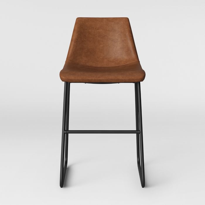 Bowden Upholstered Molded Faux Leather Counter Height Bar Stool - Project 62™ | Target