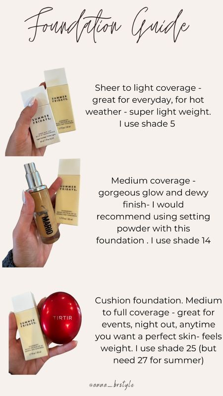 Summer makeup - foundation guide 