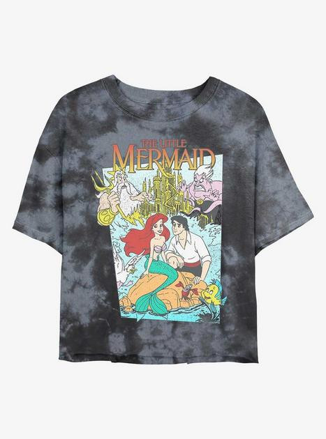 Disney The Little Mermaid Mermaid Cover Tie-Dye Womens Crop T-Shirt | BoxLunch