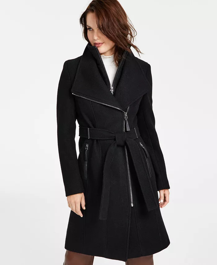 Calvin Klein Women's Belted Wrap Coat, Created for Macy's & Reviews - Coats & Jackets - Women - M... | Macys (US)