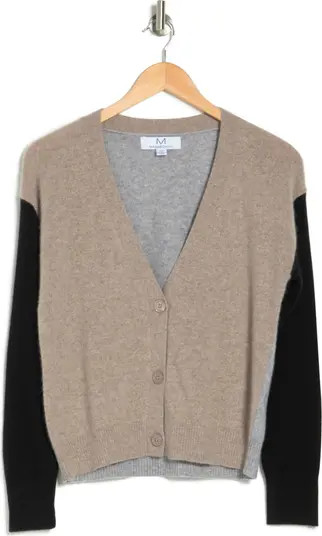 Magaschoni Colorblock V-Neck Cashmere Cardigan | Nordstromrack | Nordstrom Rack