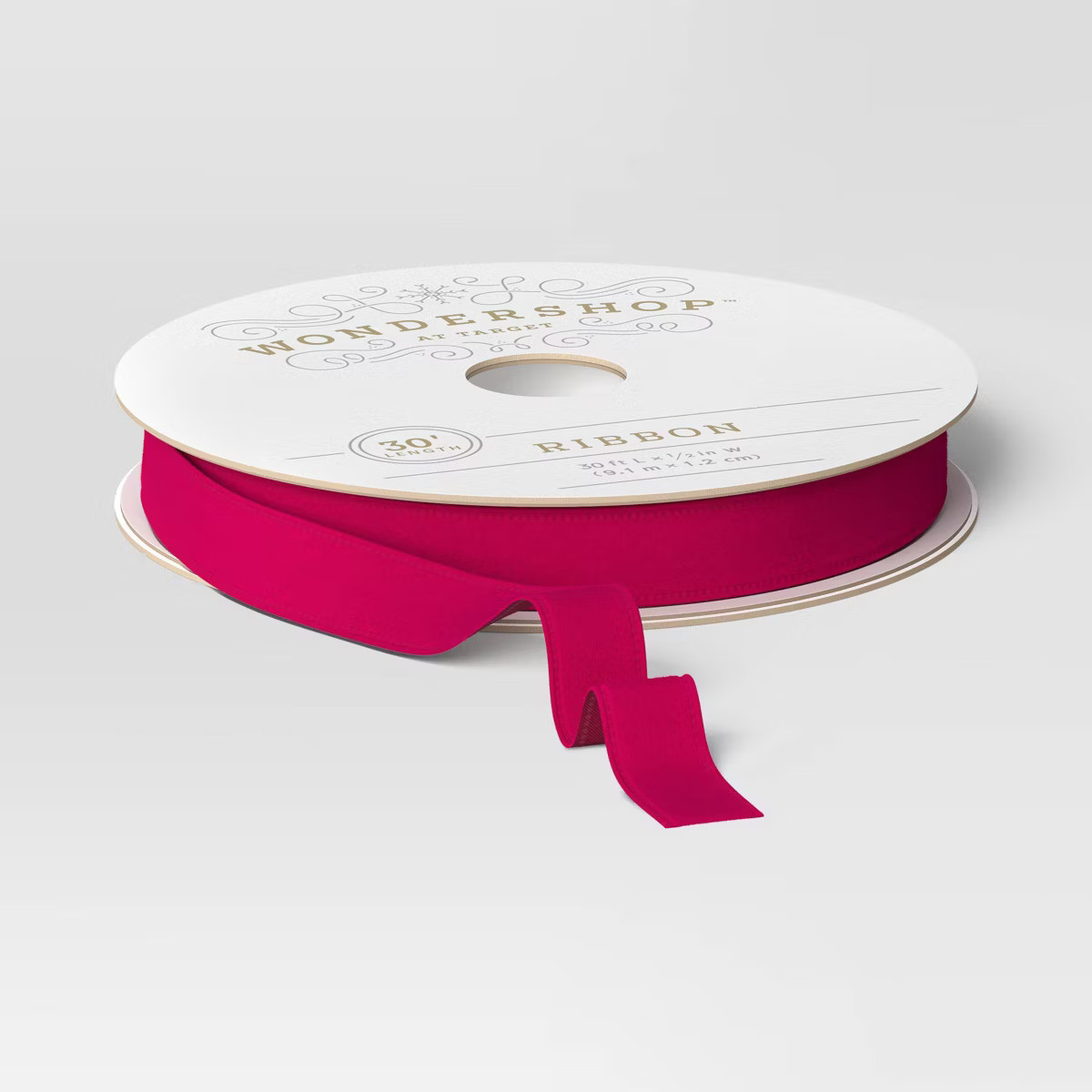1/2" Velvet Christmas Ribbon 30' Pink - Wondershop™ | Target