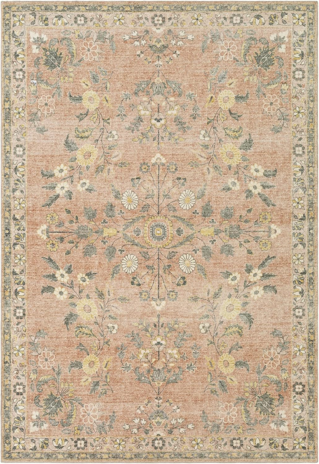 Artistic Weavers Maadai Printed Floral Area Rug, 5' x 7'6", Pale Pink | Amazon (US)