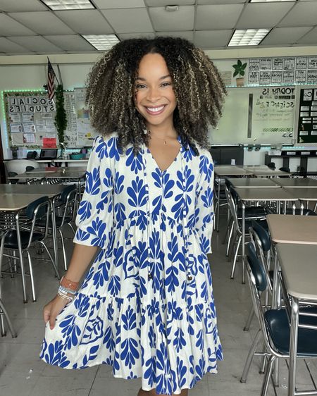 Teacher Outfit 💙 
Dress is from TjMaxx 

#LTKWorkwear