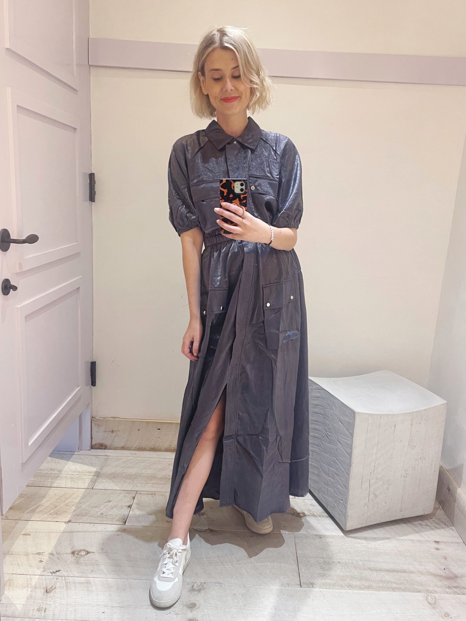 Filed under: When you find the perfect ‘wear now, wear later’ dress 👏🏻

I love the utility styled paired back to the oh so classic silo. That with the metallic sheen of the fabric makes it a perfect staple to dress up or down! 

It’s great paired with sneakers but could also see it paired with a fun pair of booties - I’m planning to try it with my python ones. 

The grey color way isn’t online quite yet, but I linked out the olive color which is equally gorgeous! 

#LTKfit #LTKstyletip #LTKSeasonal