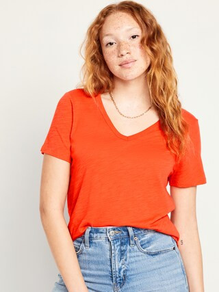 EveryWear V-Neck Slub-Knit T-Shirt for Women | Old Navy (US)