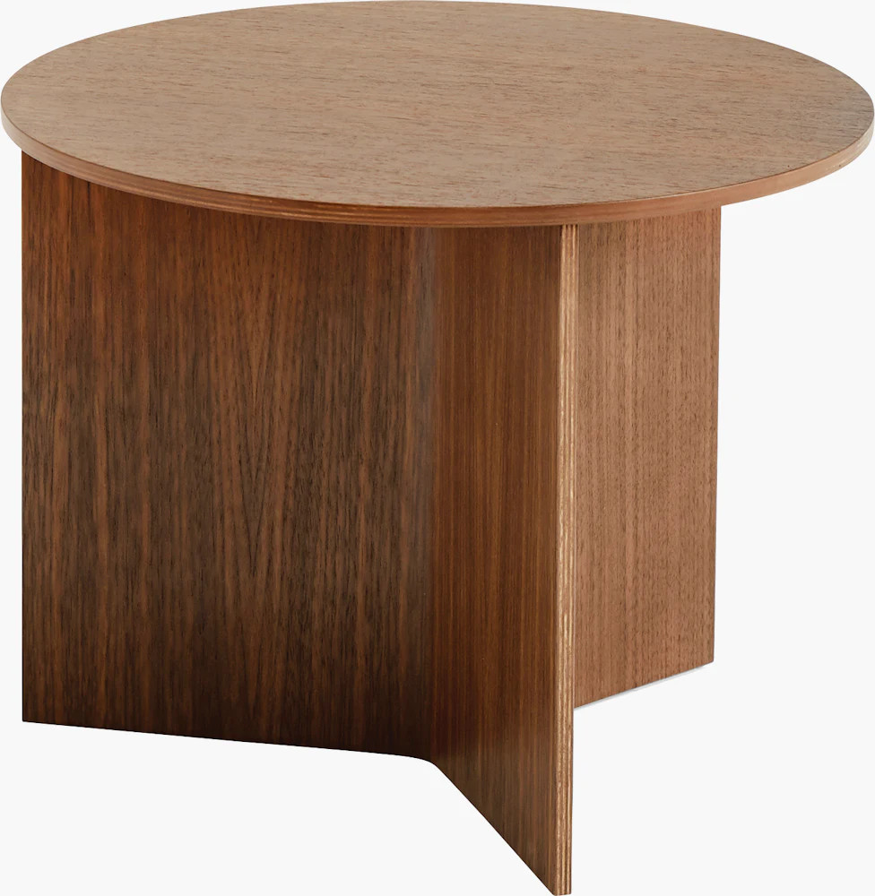 Wood Slit Side Table, Small Round | Design Within Reach