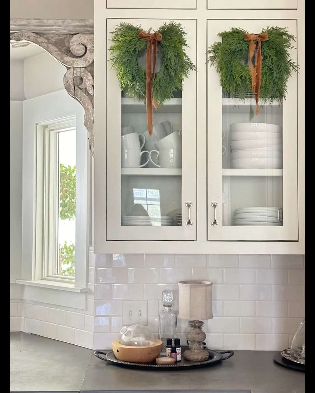 Slowly adding touches of Christmas to my home.

I bought these cute little wreaths about a month ago and took the burgundy ribbon off and added a frayed gold velvet ribbon.

I love the little hint of holiday they add to my kitchen without being too Christmasy quite yet. 


#christmasdecor #homedecor
#christmasdecorating 
#christmaswreaths 


#LTKHoliday #LTKHome #LTKSeasonal