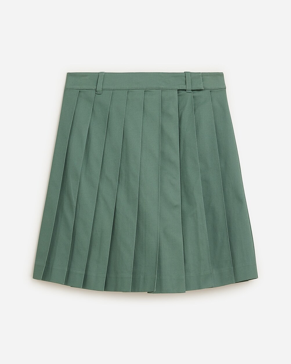 Pleated mini skirt in stretch twill | J. Crew US