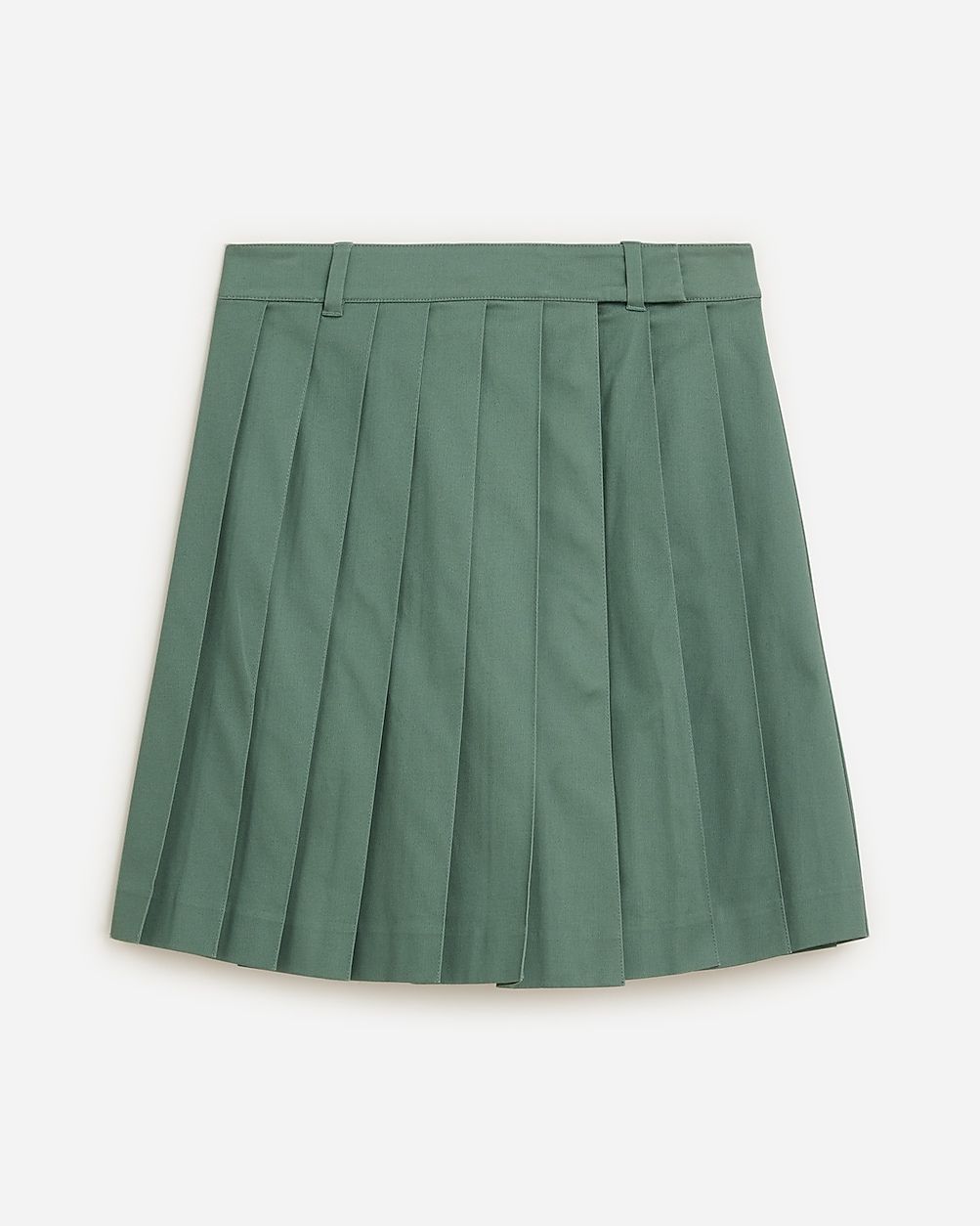 Pleated mini skirt in stretch twill | J.Crew US