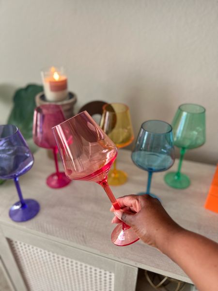 Colorful acrylic wine glasses from Amazon are perfect to display on your bar cabinet or for a fun outdoor summer party! 

#LTKHome #LTKFindsUnder50 #LTKParties