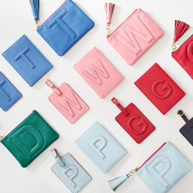 Mark & Graham x Pencil & Paper Co. Leather Initial Pouch | Mark and Graham