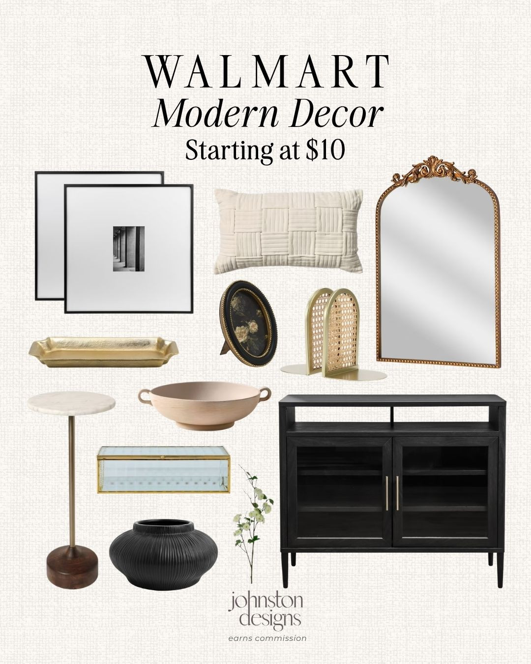 Walmart modern decor finds starting at $10 🤍 Love these budget-friendly pieces for styling a living room, entryway, console table, bedroom, or shelf. The mirror, black cabinet, framed art, trays, lamp, and textured accents give such an elevated look for less.


Walmart, modern decor, home accents, black cabinet, ornate mirror, framed art, textured pillow, brass tray, table lamp, glass box, decorative bowl, black vase, faux greenery, entryway styling, living room refresh, shelf decor, console table, affordable finds, elevated home, neutral interiors, budget decorating 

 #LTKHome
