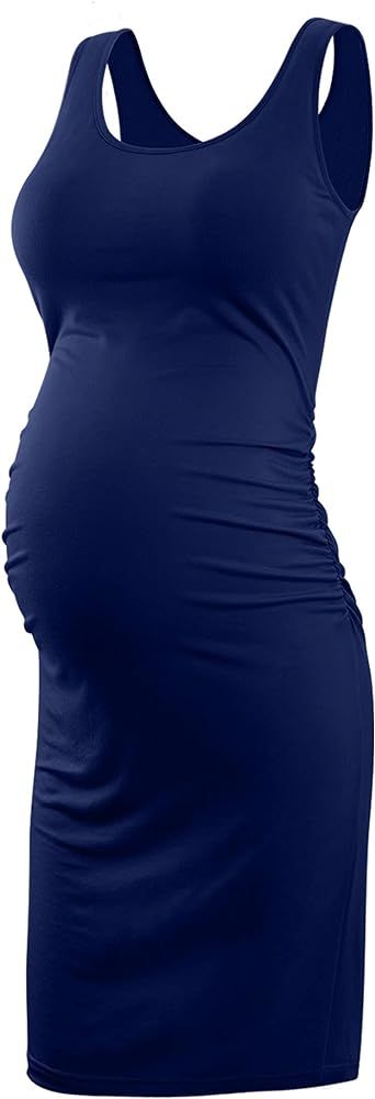 KIM S Women's Maternity Casual Dresses Sleeveless Bodycon Dress | Amazon (US)
