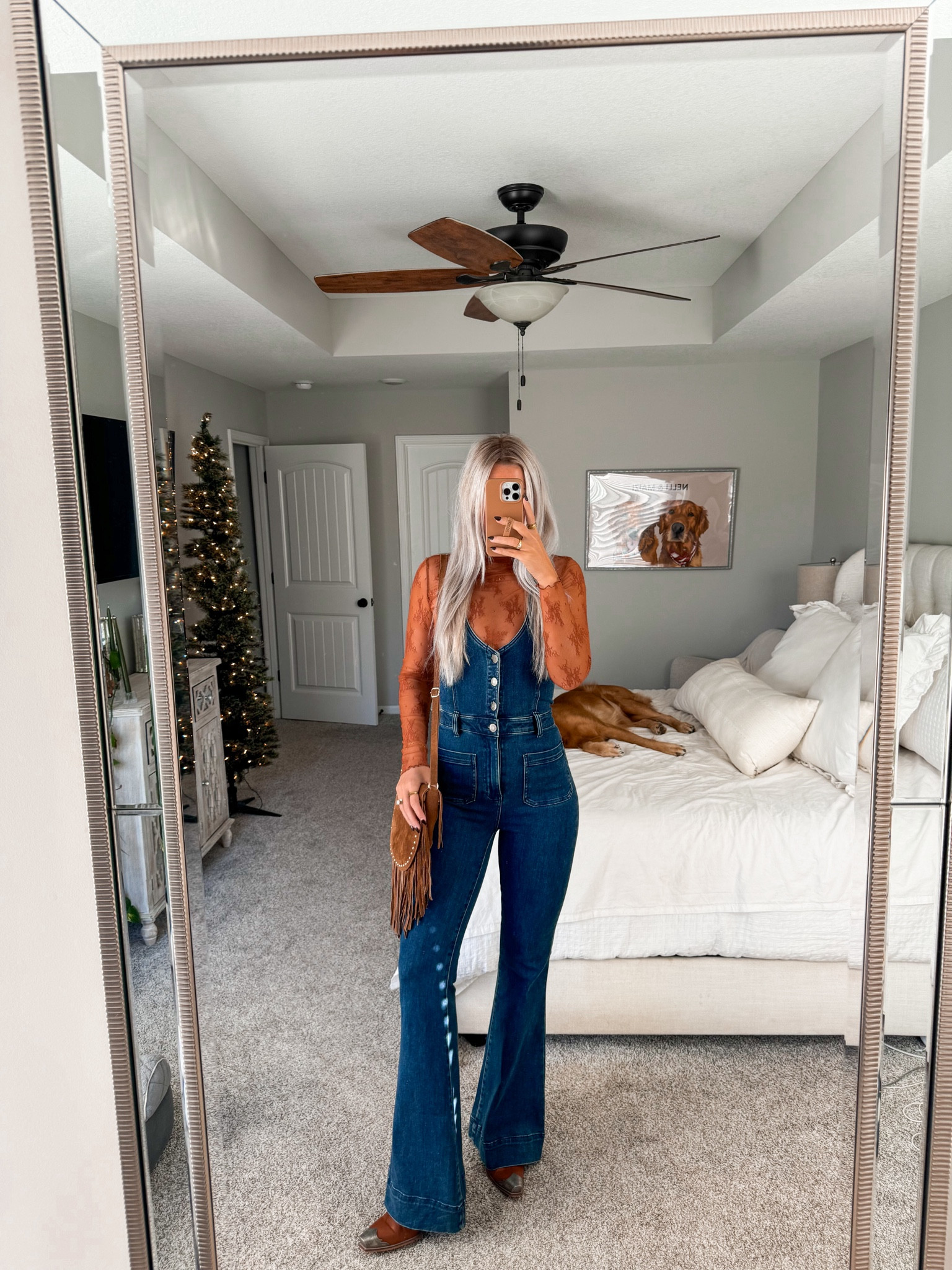 jumpsuit is almost sold out so linking similar too! size up in booties 

#LTKHoliday #LTKStyleTip #LTKSeasonal