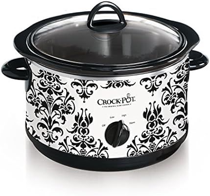 Crock Pot 4.5 Quart Manual Slow Cooker, Damask Pattern | Amazon (US)