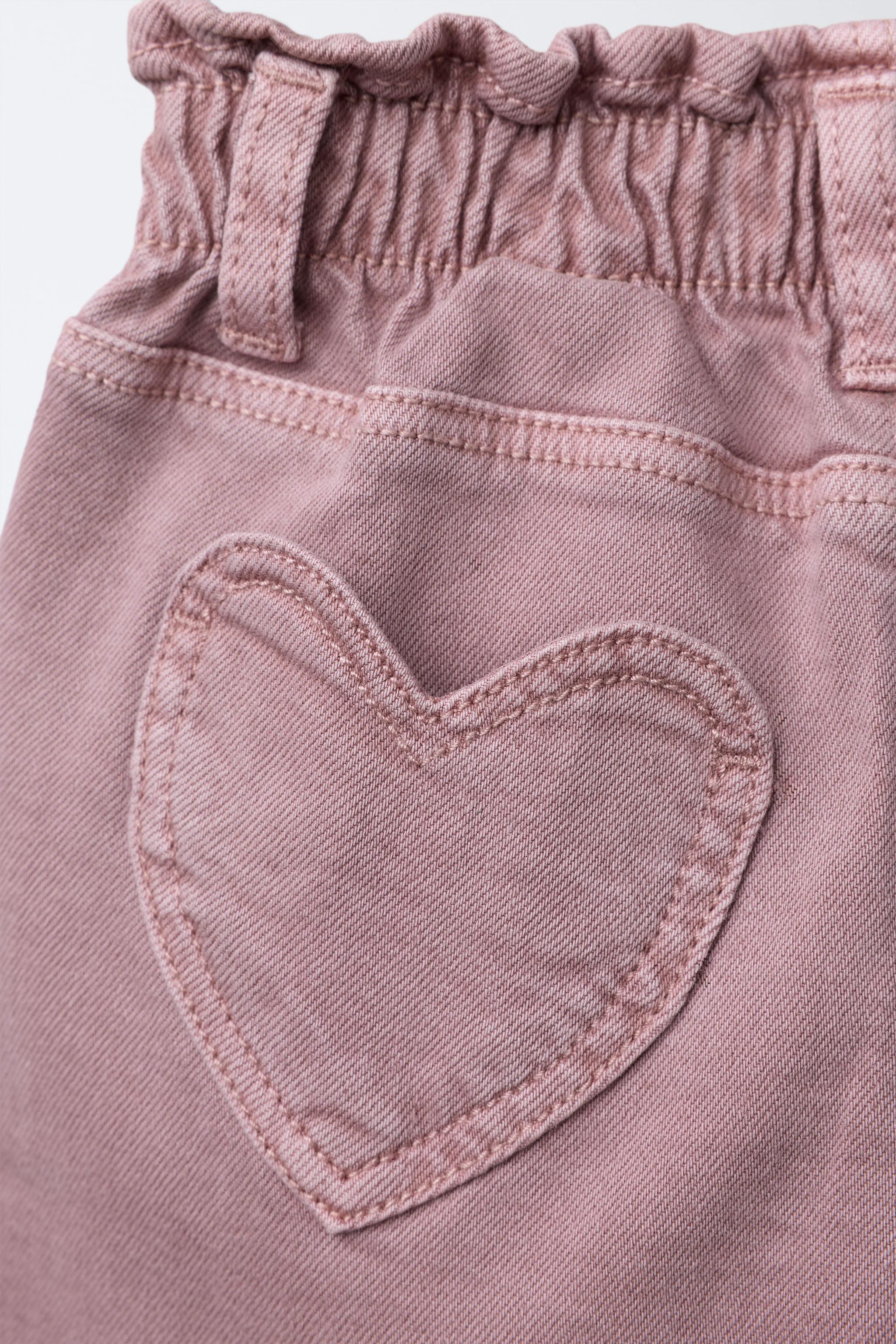 HEART POCKET TWILL BALLOON PANTS | Zara US