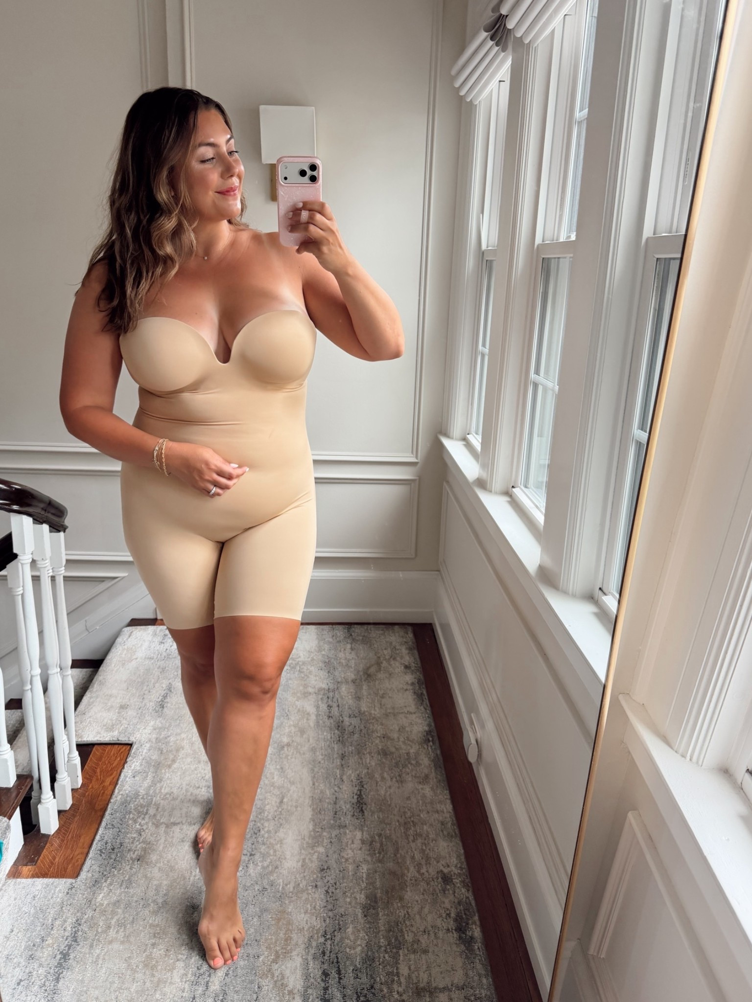Wearing size 2X in shorts bodysuit (could have done 1X) use CARALYN15 on your first order at @Spanx for 15% off + free shipping

#LTKootd #LTKgrwm #LTKMidsize