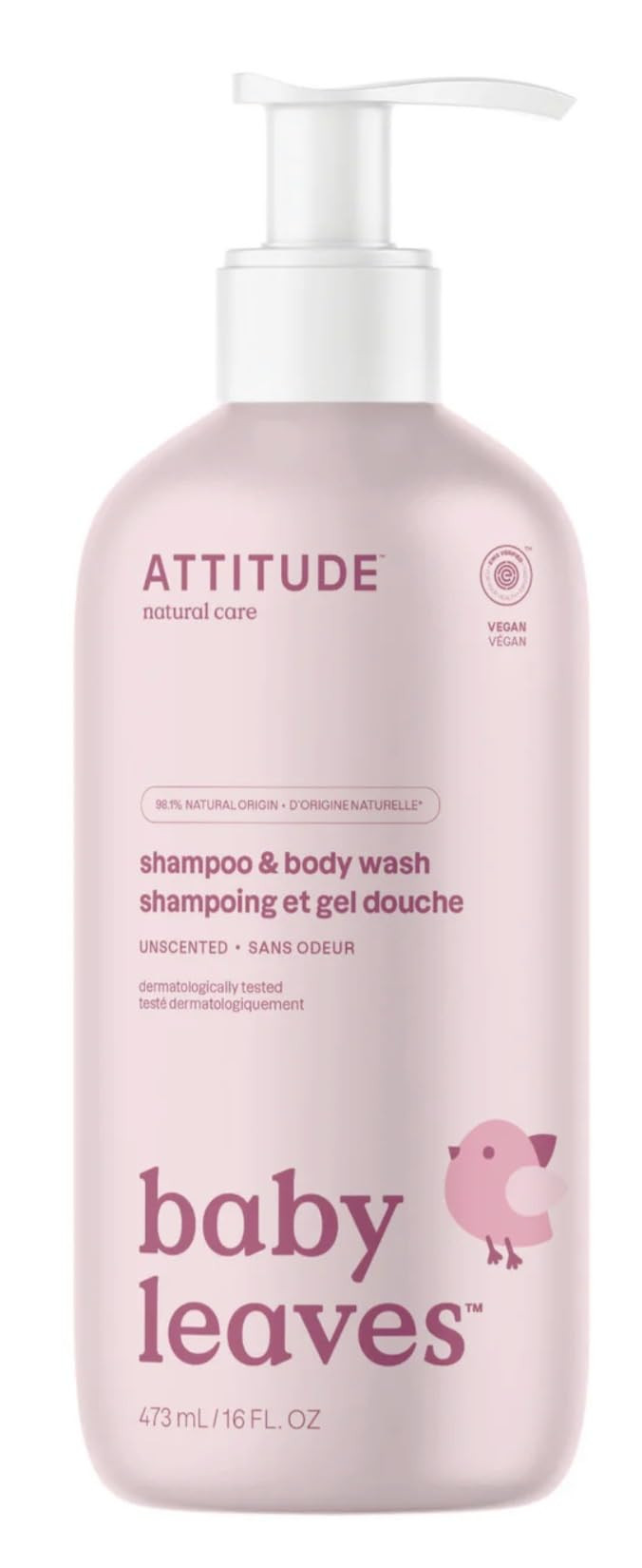 ATTITUDE Baby 2-in-1 Shampoo & Body Wash, EWG Verified, Fragrance Free & Dermatologically Tested,... | Amazon (US)