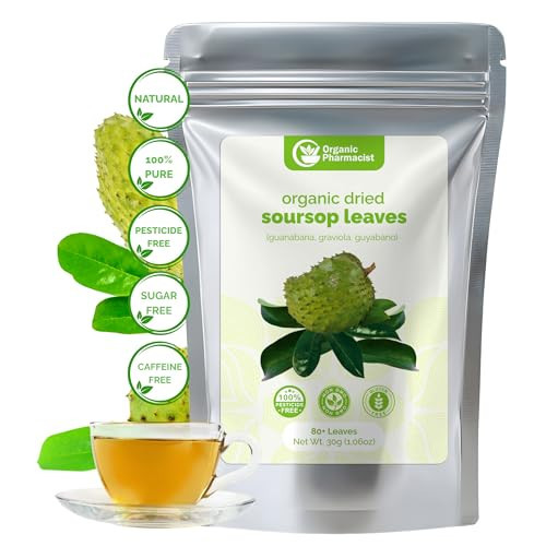 Organic Pharmacist Dried Soursop Leaves, Graviola Leaf, Guanabana, Guyabano Leaf, Used for Tea and Extract, Soursop Bitters for Tea, 30G, 80+ Whole Sour Sop Leaves | Amazon (US)