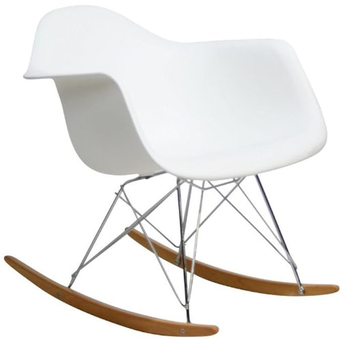 Modway EEI-147-WHI Rocker Molded Plastic Accent Lounge Chair Rocker White | Amazon (US)