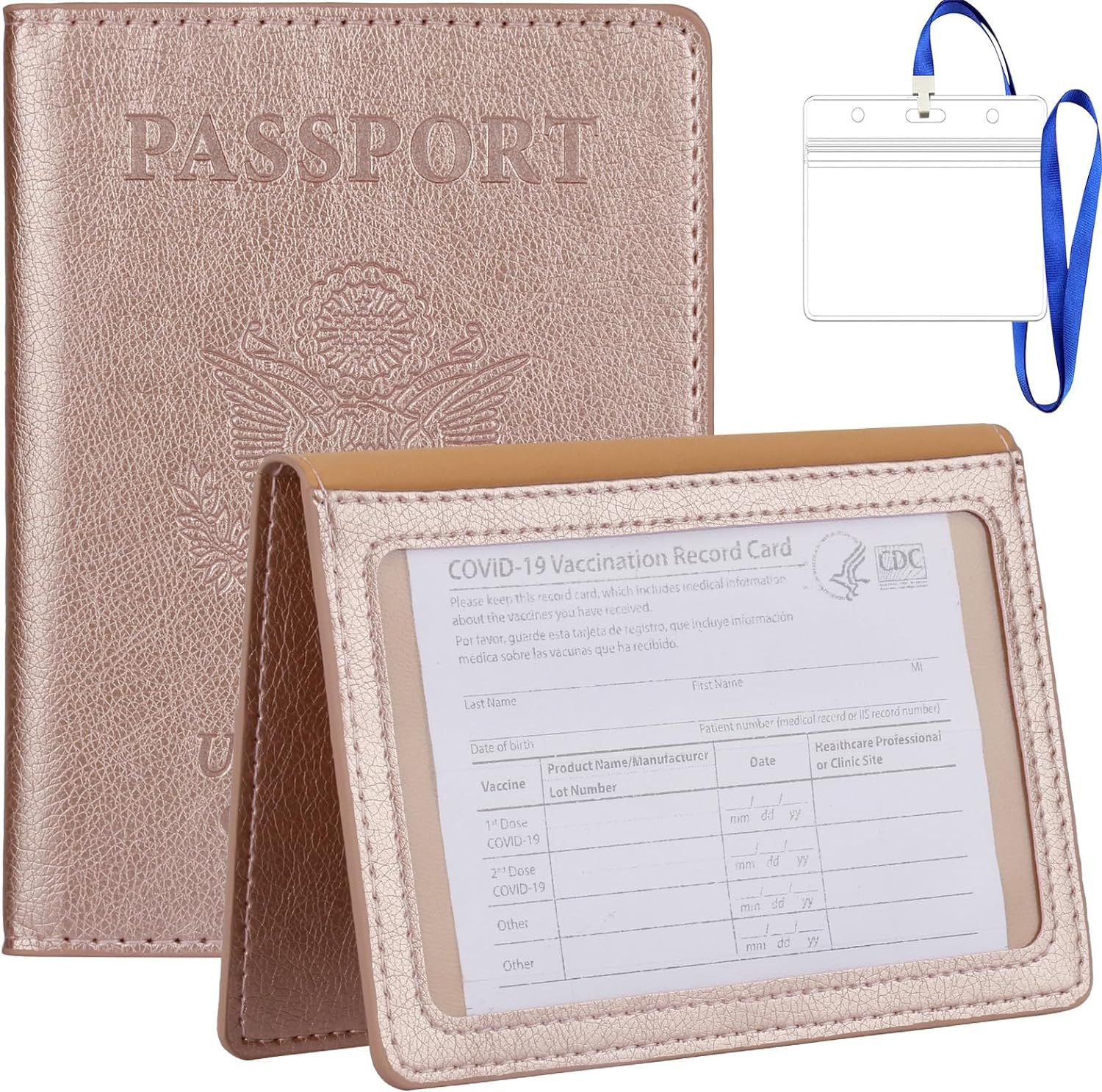 TIGARI Passport Holder Wallet, and Vaccine Card Combo, Slim Travel Accessories Bag for Women Men,... | Amazon (US)