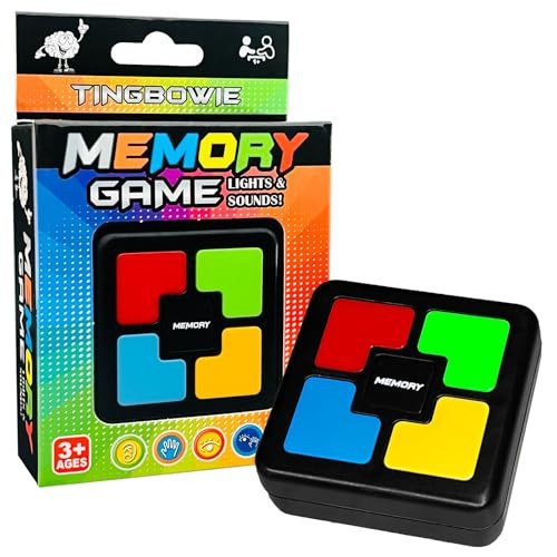 tingbowie Light Up Memory Game Handheld Electronic Toys Color Memorizing Classic Board Games Quiz Game with Lights and Sounds | Amazon (US)