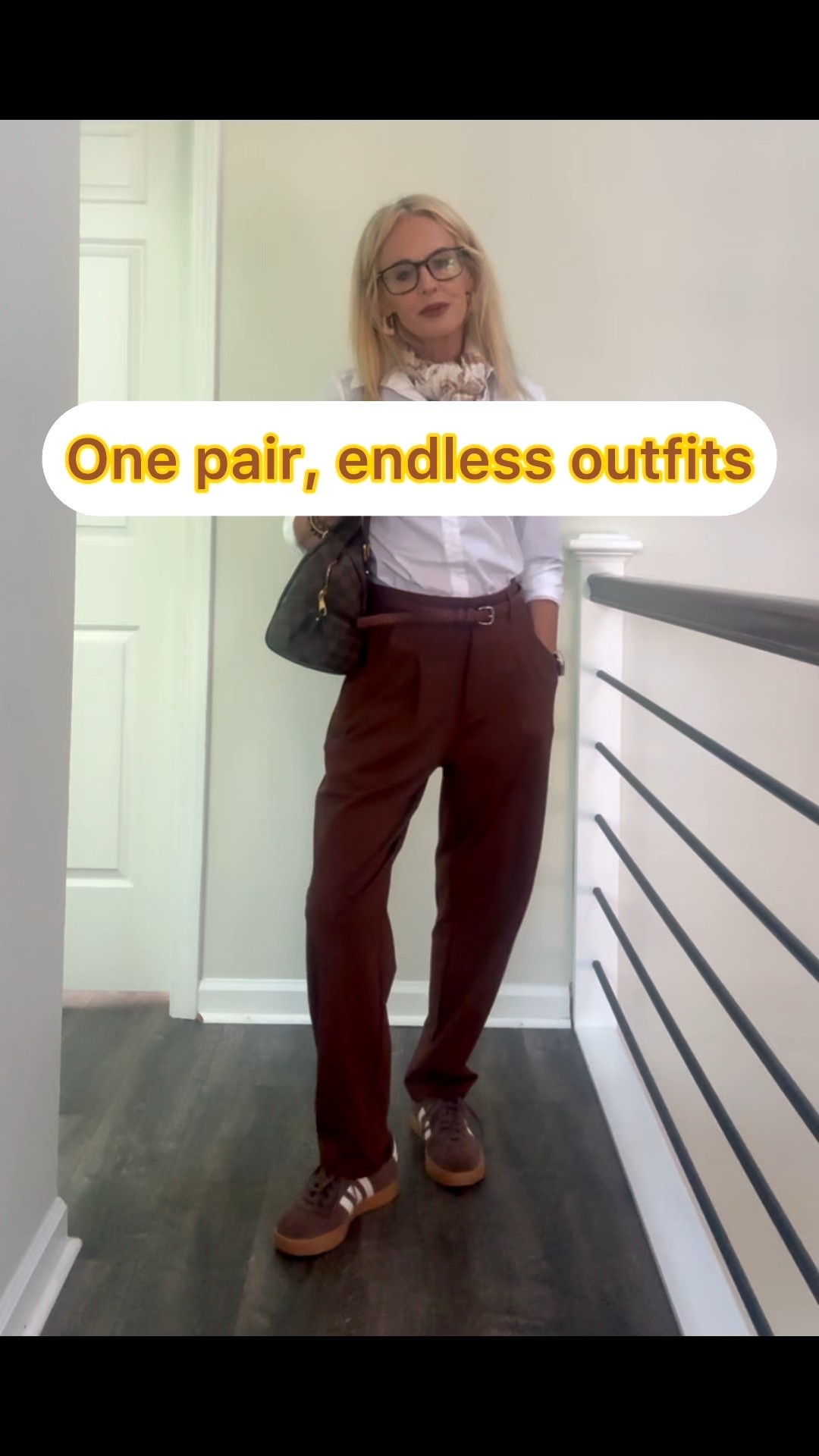 One pair, endless outfits: brown trouser edition. #brownpants #falloutfits #novemberoutfits 

#LTKStyleTip #LTKPetite #LTKOver40