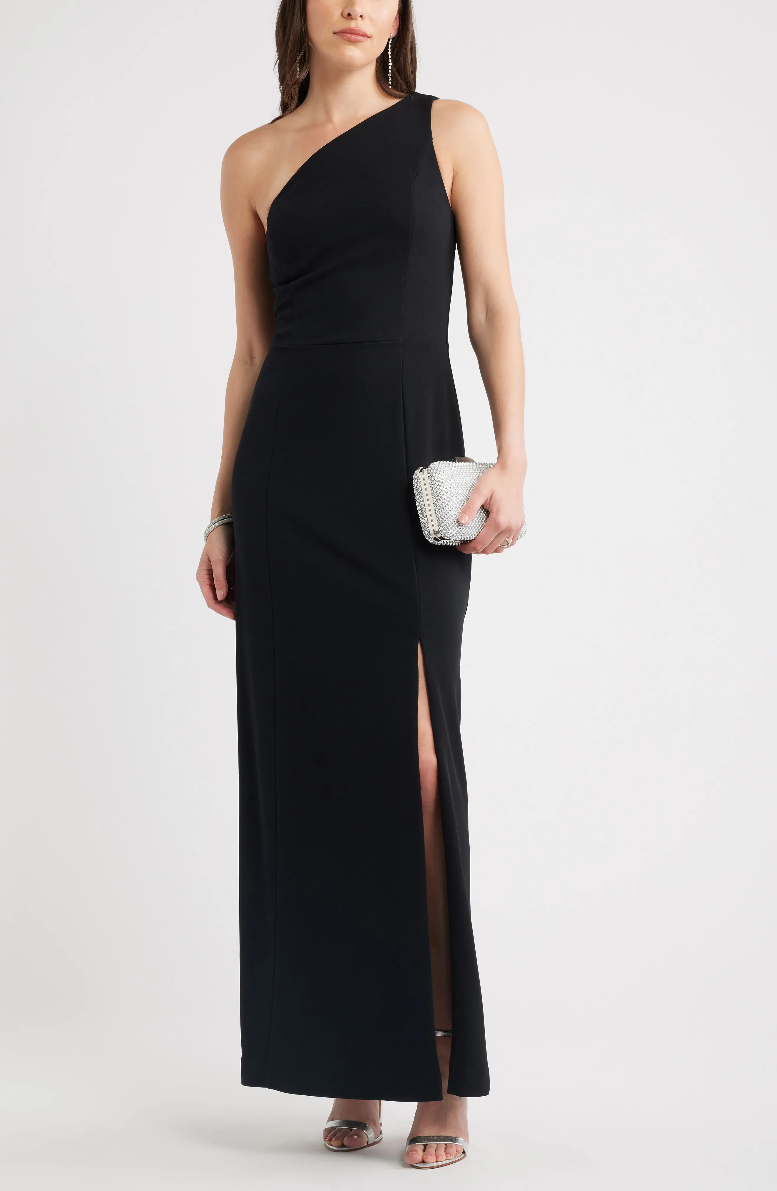 One-Shoulder Maxi Cocktail Dress (Women) | Nordstrom | Nordstrom