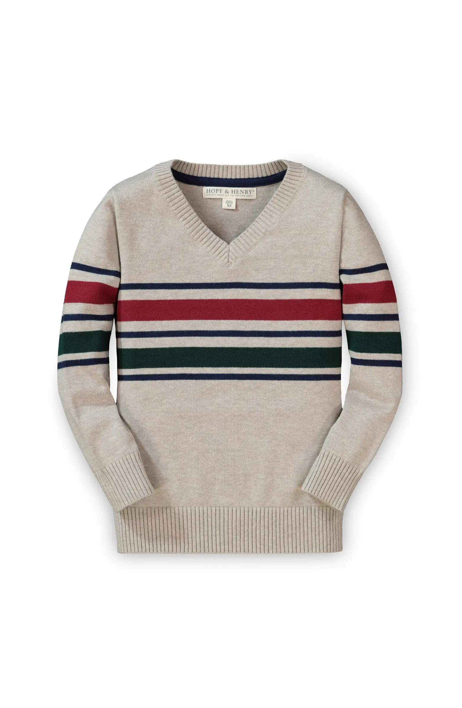 Hope & Henry Baby Boys' Fine Gauge V-Neck Sweater with Elbow Patches, Infant | Nordstrom | Nordstrom