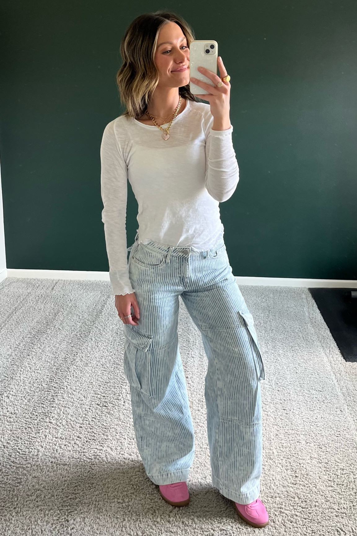 this outfit is so cozy and cute! I can’t wait to style these jeans more ways. And this free people top is one of my most worn basics  

#LTKfindsunder100 #LTKfindsunder50
