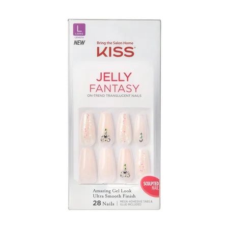 KISS Jelly Fantasy Sculpted Gel Nails ‘Jelly Juice’ 28 Count | Walmart (US)