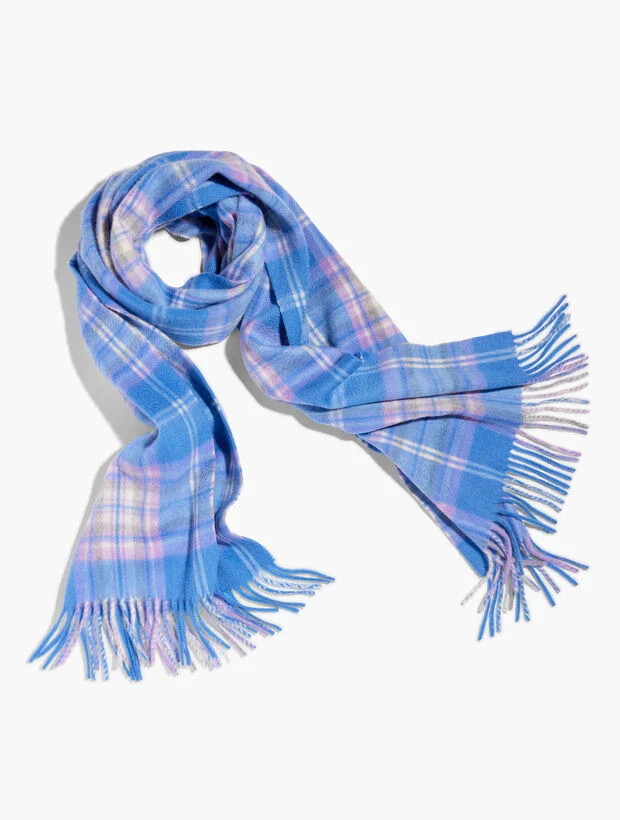 Cashmere Waterweave Scarf - Yuletide Plaid | Talbots