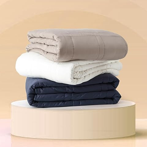 Luna Luxe Cotton Weighted Blankets for Kids & Adults - Soft Blanket Back to School Dorm Room Esse... | Amazon (US)