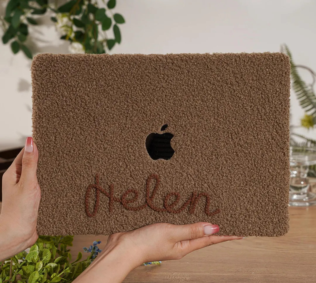 Cocoa Brown Teddy Plush MacBook Case for MacBook Pro 13 Air 13 Air 15 Pro 16 Pro14 Inch Laptop Ca... | Etsy (US)