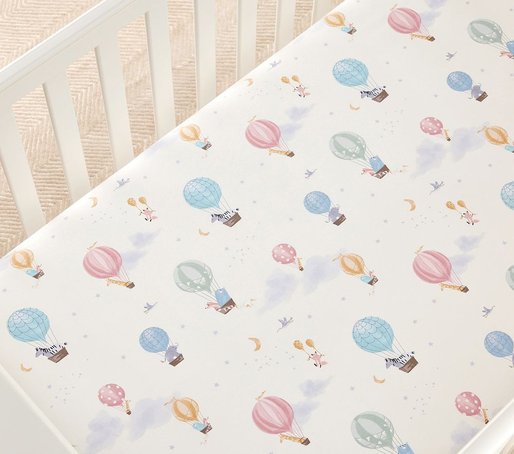 Hot Air Balloon Organic Crib Fitted Sheet | Pottery Barn Kids