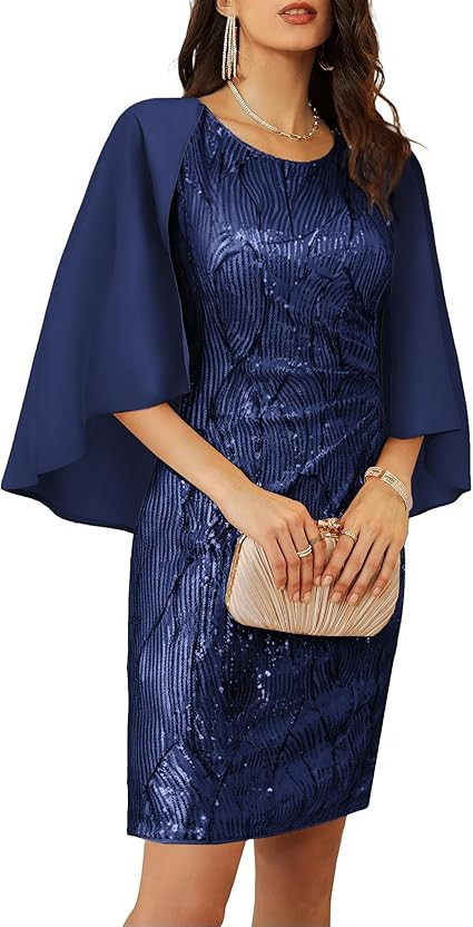 GRACE KARIN Women's Mother of Bride Dresses for Wedding Guest,2025 Sequin Formal Dresses,Cocktail... | Amazon (US)