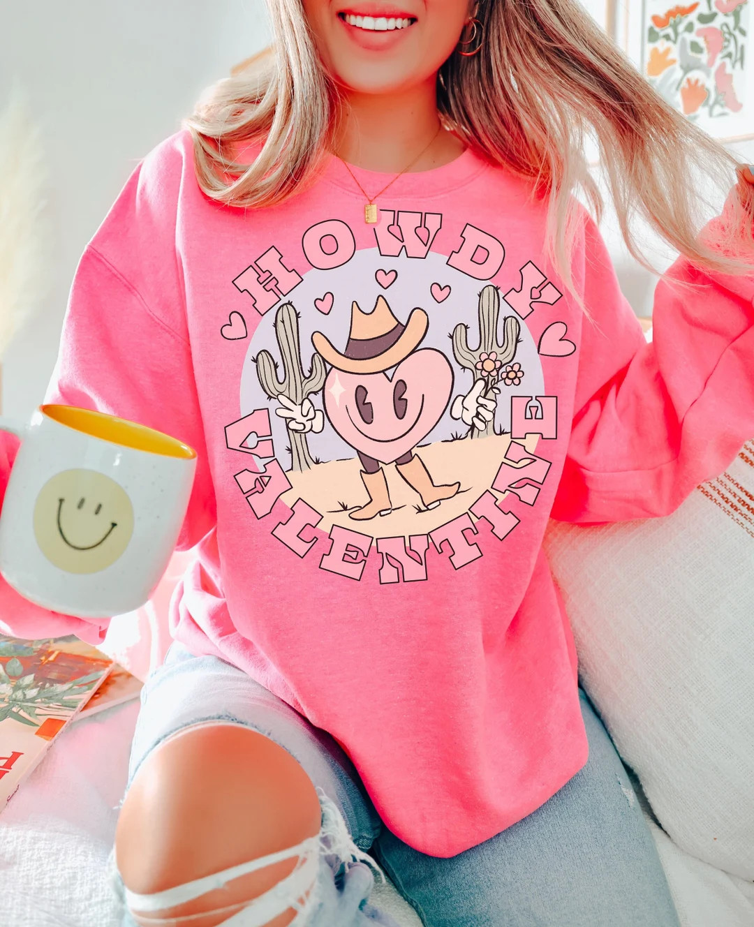 Western Howdy Valentine Sweatshirt, Western Valentine Sweatshirt, Cowboy Valentine Sweatshirt, Co... | Etsy (US)